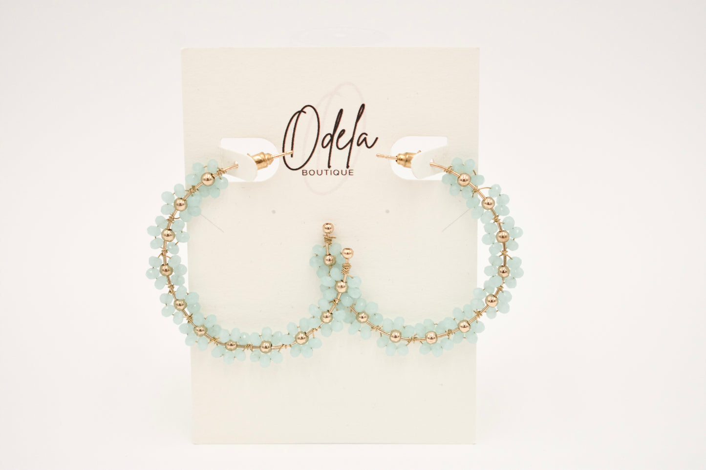Mint Flower Earrings