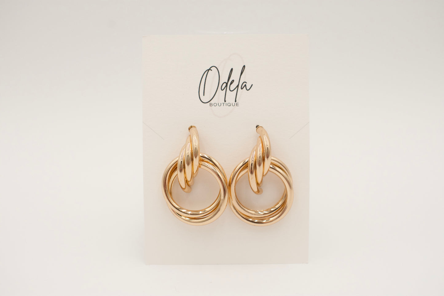 Duet Gold Hoop Earrings