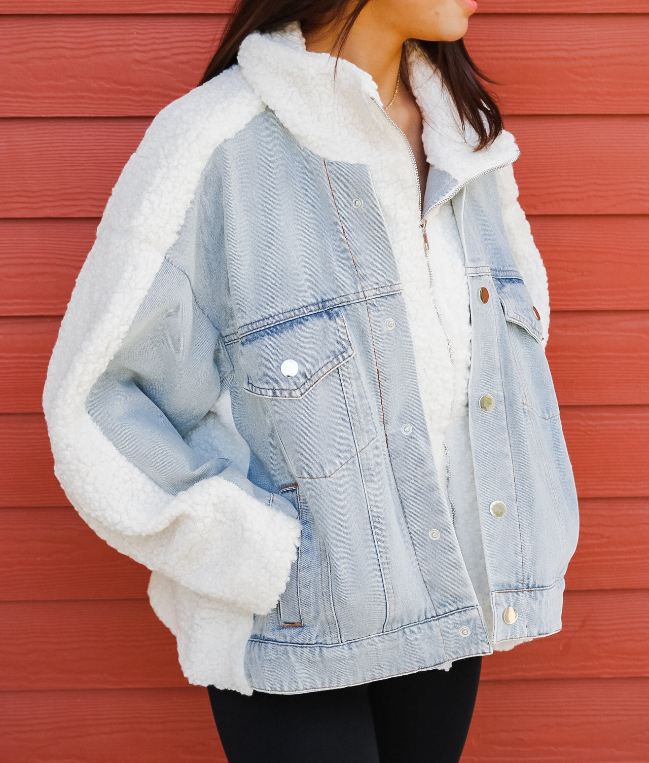 Sherpa Jean Jacket